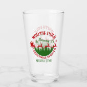 cool North Pole Brewing bedrijf Christmas voeg naa Glas (Achterkant)