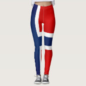 Cool Norway Flag Mode Leggings (Voorkant)