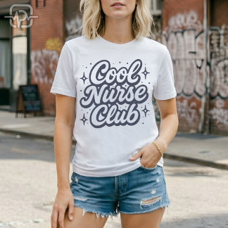 Cool Nurse Club Retro Verpleegkundige Zorg T-shirt