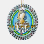 Cool Nurse Keramisch Ornament (Links)