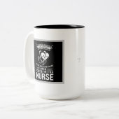 cool Nurse titel woord kunst monogram toevoegen Tweekleurige Koffiemok (Voorkant links)