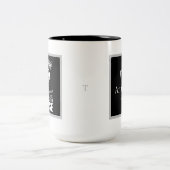 cool Nurse titel woord kunst monogram toevoegen Tweekleurige Koffiemok (Center)