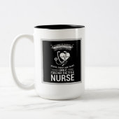 cool Nurse titel woord kunst monogram toevoegen Tweekleurige Koffiemok (Links)