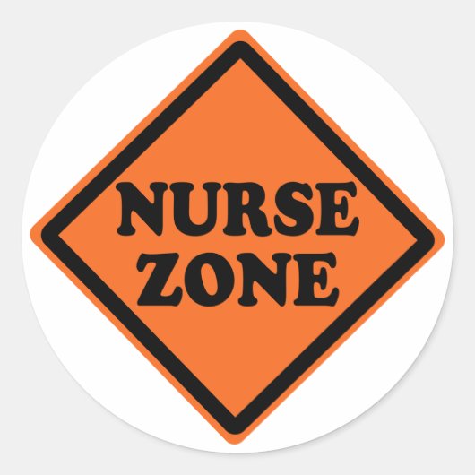 Cool Nurse Zone Ronde Sticker (Voorkant)