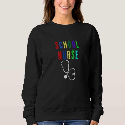 Cool Nursing School Nurse Stethoscope Back To Scho Trui (Voorkant)