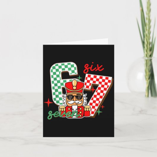 Cool Nutcracker Christmas 67 Six Seven Gen Alpha S Kaart (Voorkant)
