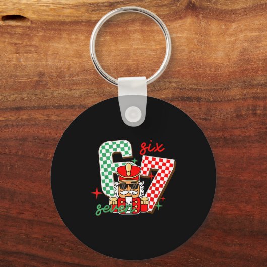 Cool Nutcracker Christmas 67 Six Seven Gen Alpha S Sleutelhanger (Voorkant)