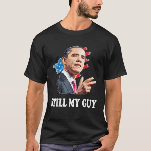 Cool Obama nog steeds mijn Amerikaanse Guy mannen  T-shirt (Voorkant)