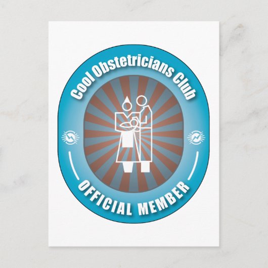 Cool Obstetricians Club Briefkaart (Voorkant)