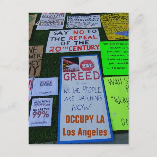 Cool Occupy LA Briefkaart! Briefkaart (Voorkant)