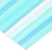 Cool Ocean Blue Aqua Turquoise Waterverf Stripes Medium Tafelloper (Hoek)