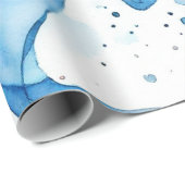 Cool Ocean Blue Gift Labels Cadeaupapier (Rol Hoek)