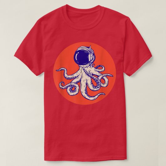 Cool octopus astronaut octopus uit de buitenruimte t-shirt (Design voorkant)