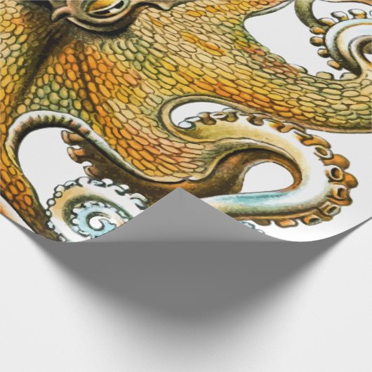 Cool  Octopus Cadeaupapier (Hoek)