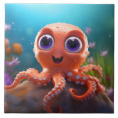 Cool Octopus Houd of ontwerp je eigen Tegeltje (Voorkant)