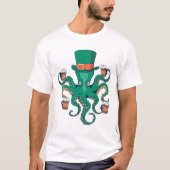 Cool Octopus Leprechaun St. Patrick's Day T-shirt (Voorkant)