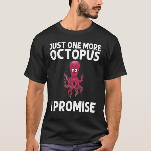 Cool octopus voor mannen Biologie van het leven in T-shirt (Voorkant)