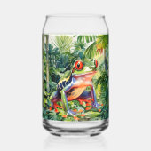 Cool Oerwoud tree frog lovers voeg naam toe Blikvorm Glas (Achterkant)