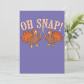 Cool Oh Snap! Funny Turkey With Wishbone Thanksgi Kaart (Staand voorkant)