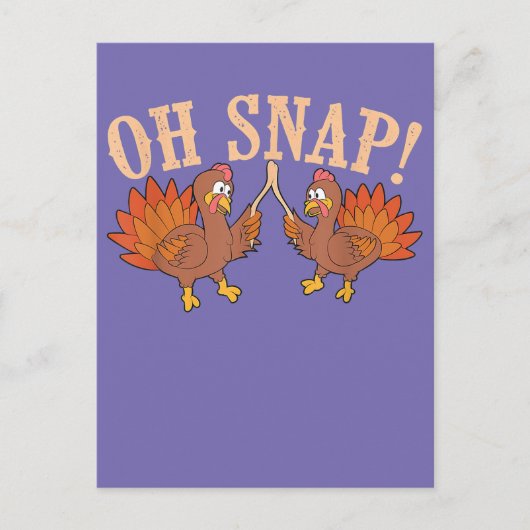 Cool Oh Snap! Grappig Turkije met aardebedekking T Briefkaart (Voorkant)