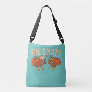 Cool Oh Snap! Grappig Turkije met aardebedekking T Crossbody Tas