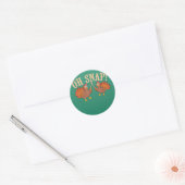 Cool Oh Snap! Grappig Turkije met aardebedekking T Ronde Sticker (Envelop)