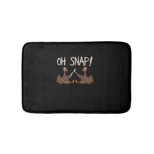 Cool Oh Snap! _ Grappig Turkije met Wishbone Thank Badmat (Voorkant)