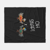 Cool Oh Snap! _ Grappig Turkije met Wishbone Thank Fleece Deken (Voorkant (Horizontaal))