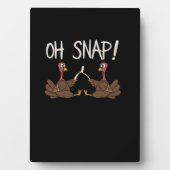 Cool Oh Snap! _ Grappig Turkije met Wishbone Thank Fotoplaat (voorkant)
