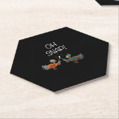 Cool Oh Snap! _ Grappig Turkije met Wishbone Thank Kartonnen Onderzetters (Schuin)