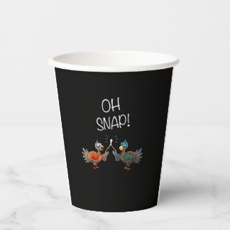 Cool Oh Snap! _ Grappig Turkije met Wishbone Thank Papieren Bekers