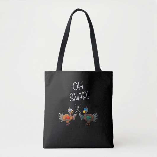 Cool Oh Snap! _ Grappig Turkije met Wishbone Thank Tote Bag (Voorkant)