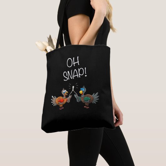 Cool Oh Snap! _ Grappig Turkije met Wishbone Thank Tote Bag (Dichtbij)