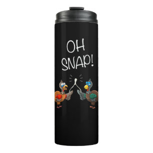 Cool Oh Snap! _ Grappige kalkoen met vorkbeen Kers Thermosbeker