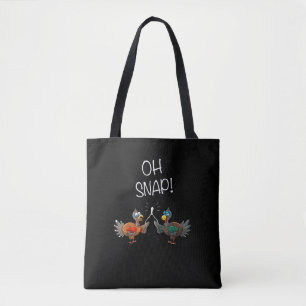 Cool Oh Snap! _ Grappige kalkoen met vorkbeen Kers Tote Bag