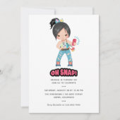 Cool Oh Snap! Selfie Girl Birthday Party Kaart (Voorkant)