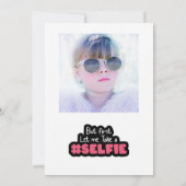 Cool Oh Snap! Selfie Girl Birthday Party Kaart (Achterkant)