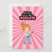 Cool Oh Snap! Selfie Girl Birthday Party Kaart (Achterkant)