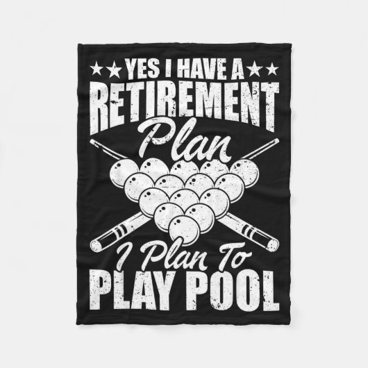 Cool Ol Design For Men Women Billiards Lover Ol Pl Fleece Deken (Voorkant)