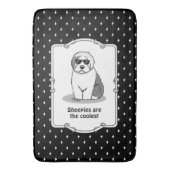 Cool Old English Sheepdog (Grey 1) Cute Funny Badmat (Voorkant Verticaal)