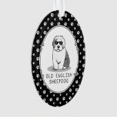 Cool Old English Sheepdog (Grey 1) Cute Funny Ornament (voorkant)