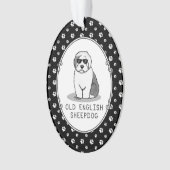 Cool Old English Sheepdog (Grey 1) Cute Funny Ornament (voorkant)