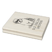Cool Old English Sheepdog (Grey 1) Cute Funny Rubberstempel (Stempel)