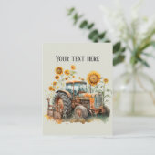 Cool old Farmers tractor tekst toevoegen Briefkaart (Staand voorkant)