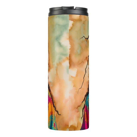 Cool Old Lady in Dread Locks Hippie Woman   Thermosbeker (Achterkant)