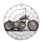 Cool Old Motorbike Dartbord (Voorkant)