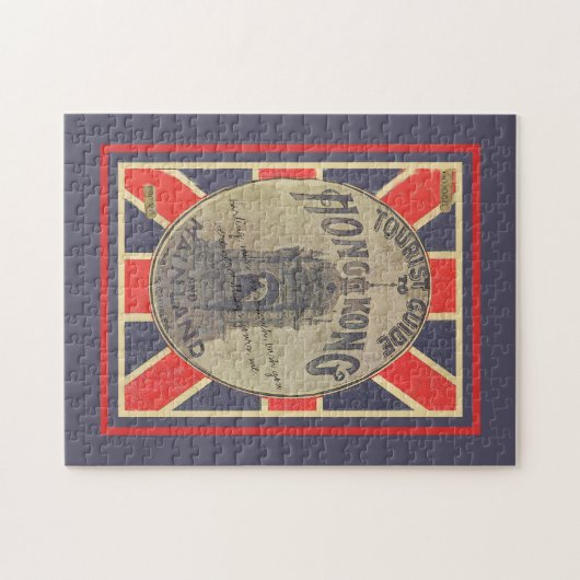 Cool Old Tour Guide to Hong Kong with Union Jack Legpuzzel (Horizontaal)