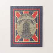 Cool Old Tour Guide to Hong Kong with Union Jack Legpuzzel (Verticaal)