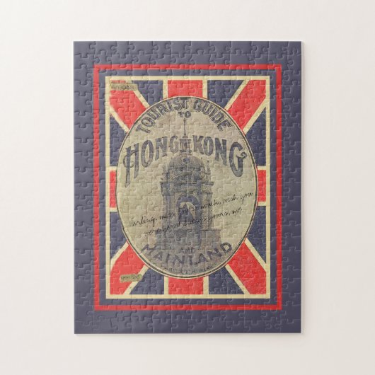 Cool Old Tour Guide to Hong Kong with Union Jack Legpuzzel (Verticaal)