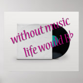 Cool Oldies Music Quote Vinyl Record Poster (Voorkant)